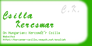 csilla kercsmar business card